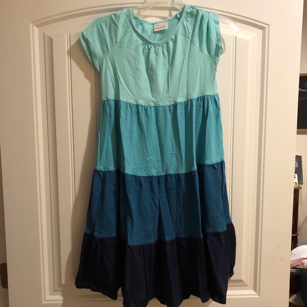 Hannah Andersson Color Block Twirl Dress Size 12